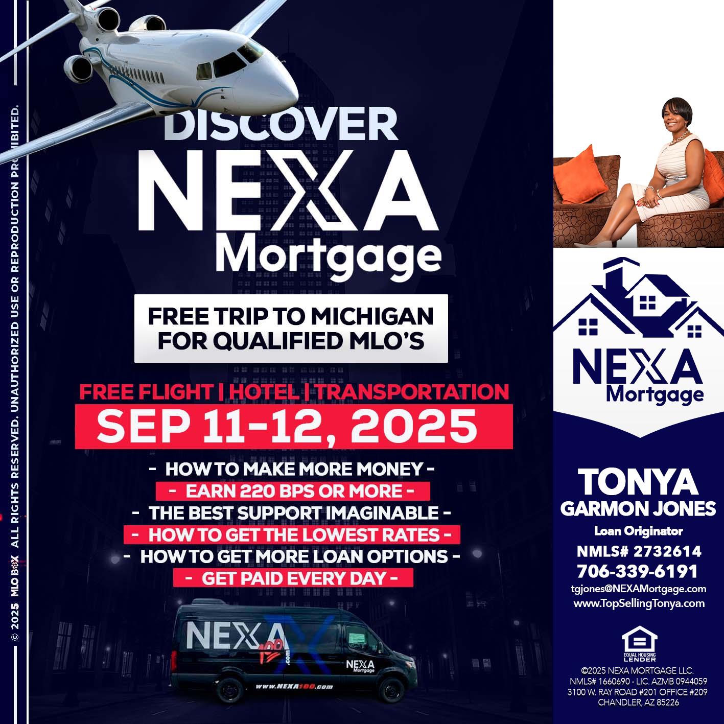 DISCOVER NEXA MORTGAGE - Tonya Garmon Jones -Loan Originator DISCOVER NEXA MORTGAGE - Tonya Garmon Jones -Loan Originator