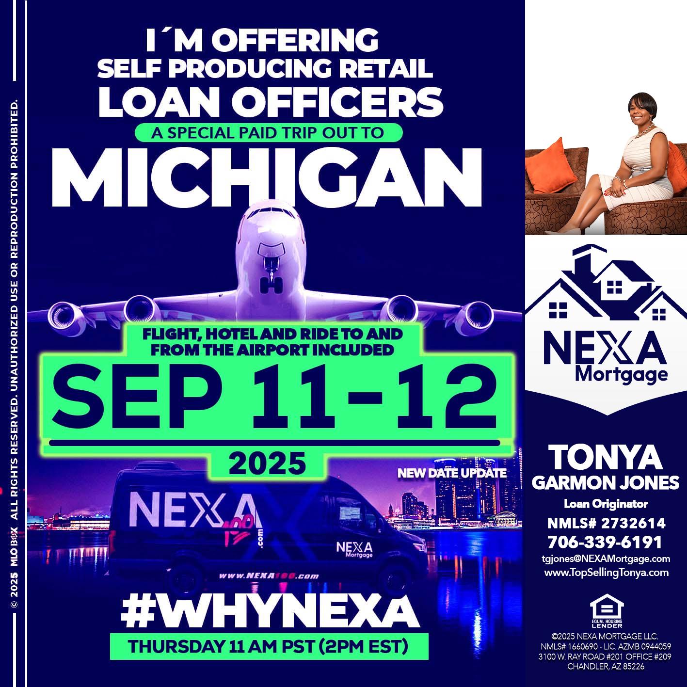 michigan sep 11-12 - Tonya Garmon Jones -Loan Originator michigan sep 11-12 - Tonya Garmon Jones -Loan Originator
