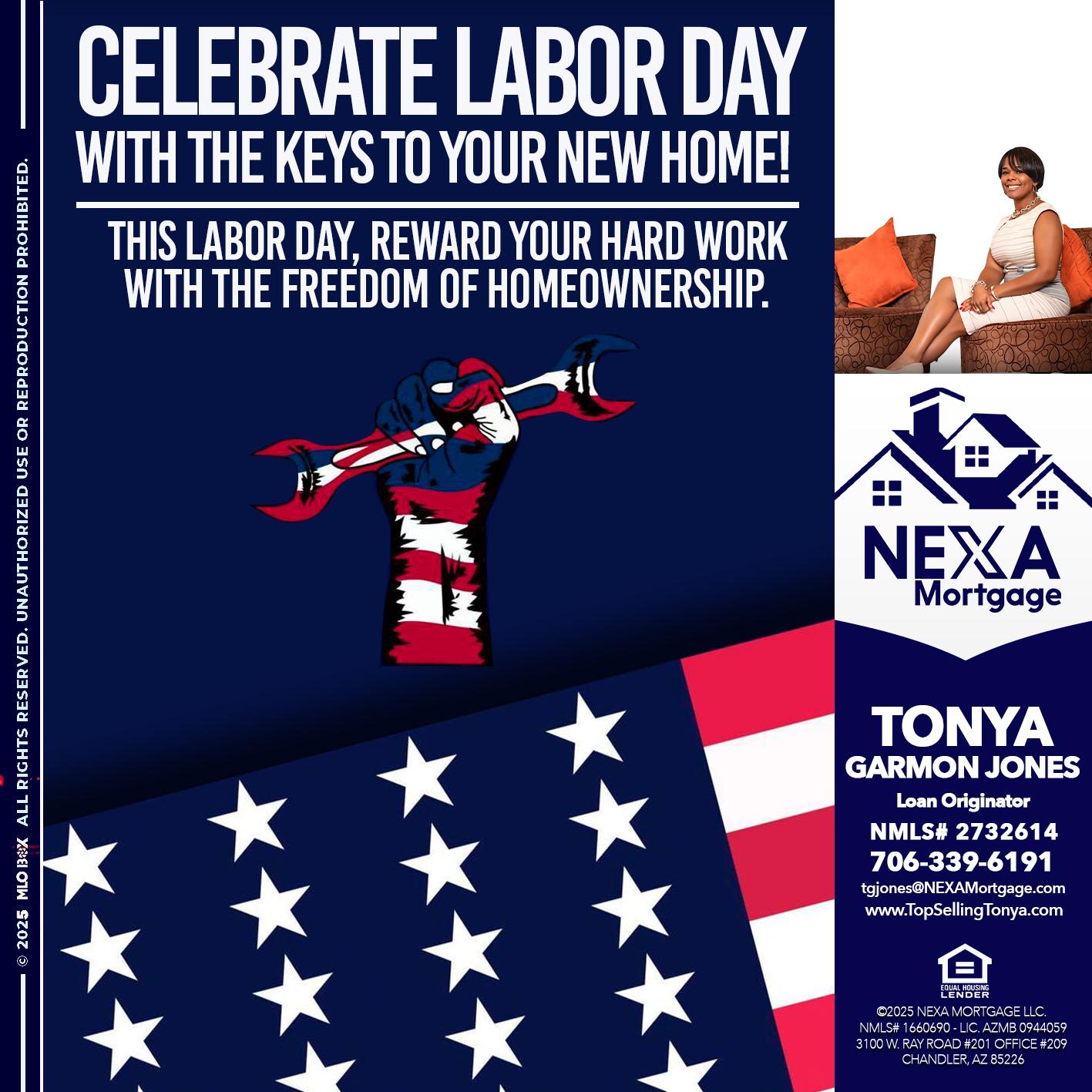 CELEBRATE LABOR DAY - Tonya Garmon Jones -Loan Originator