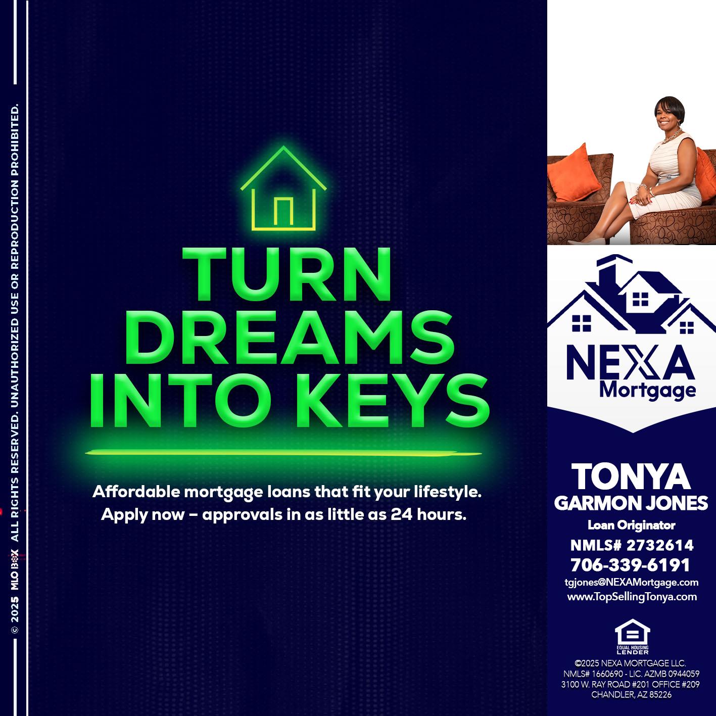 turn dreams - Tonya Garmon Jones -Loan Originator turn dreams - Tonya Garmon Jones -Loan Originator