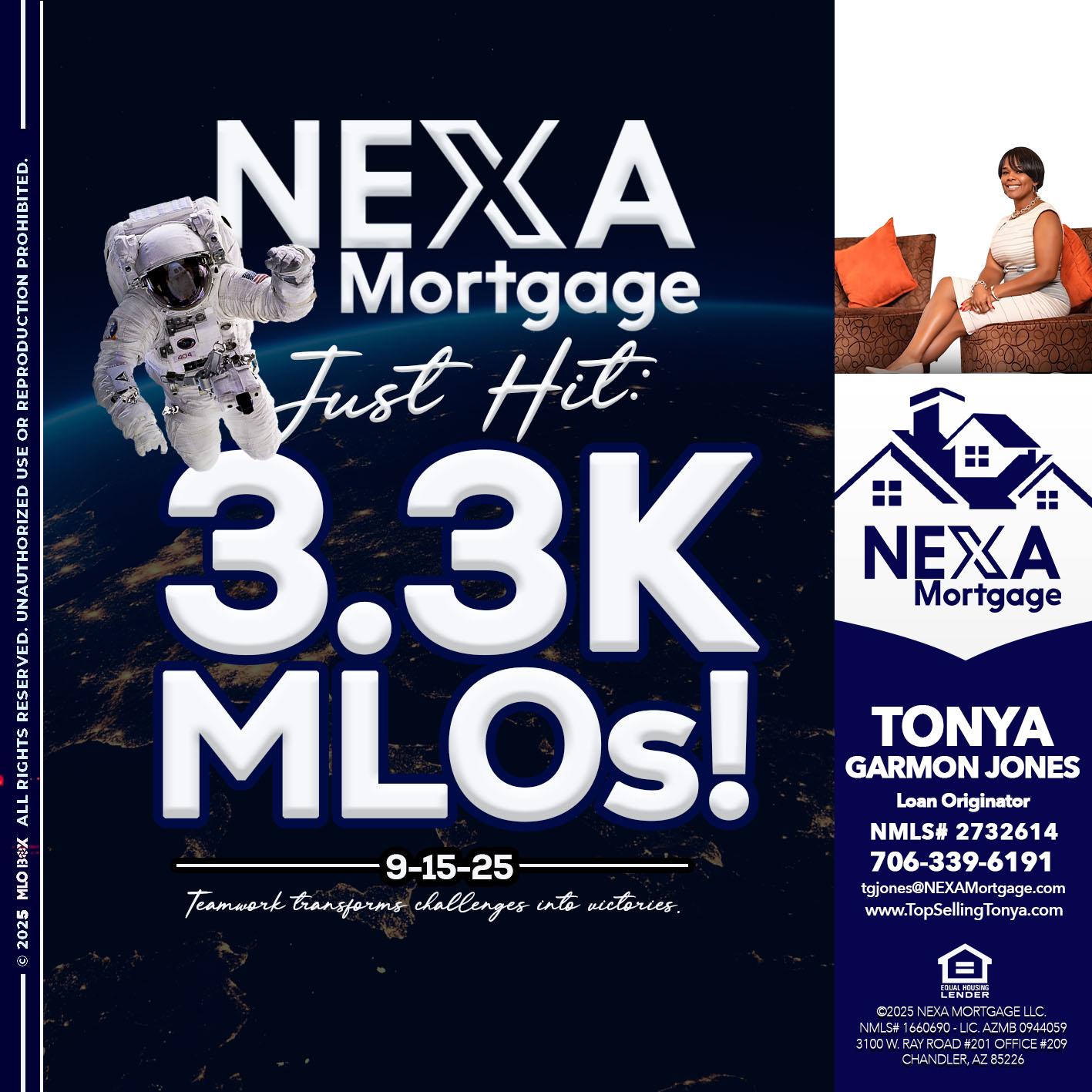 3.3K - Tonya Garmon Jones -Loan Originator