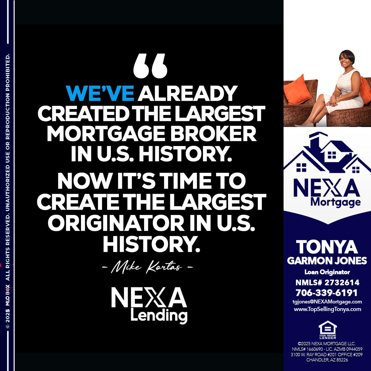 MIKE KORTAS - Tonya Garmon Jones -Loan Originator