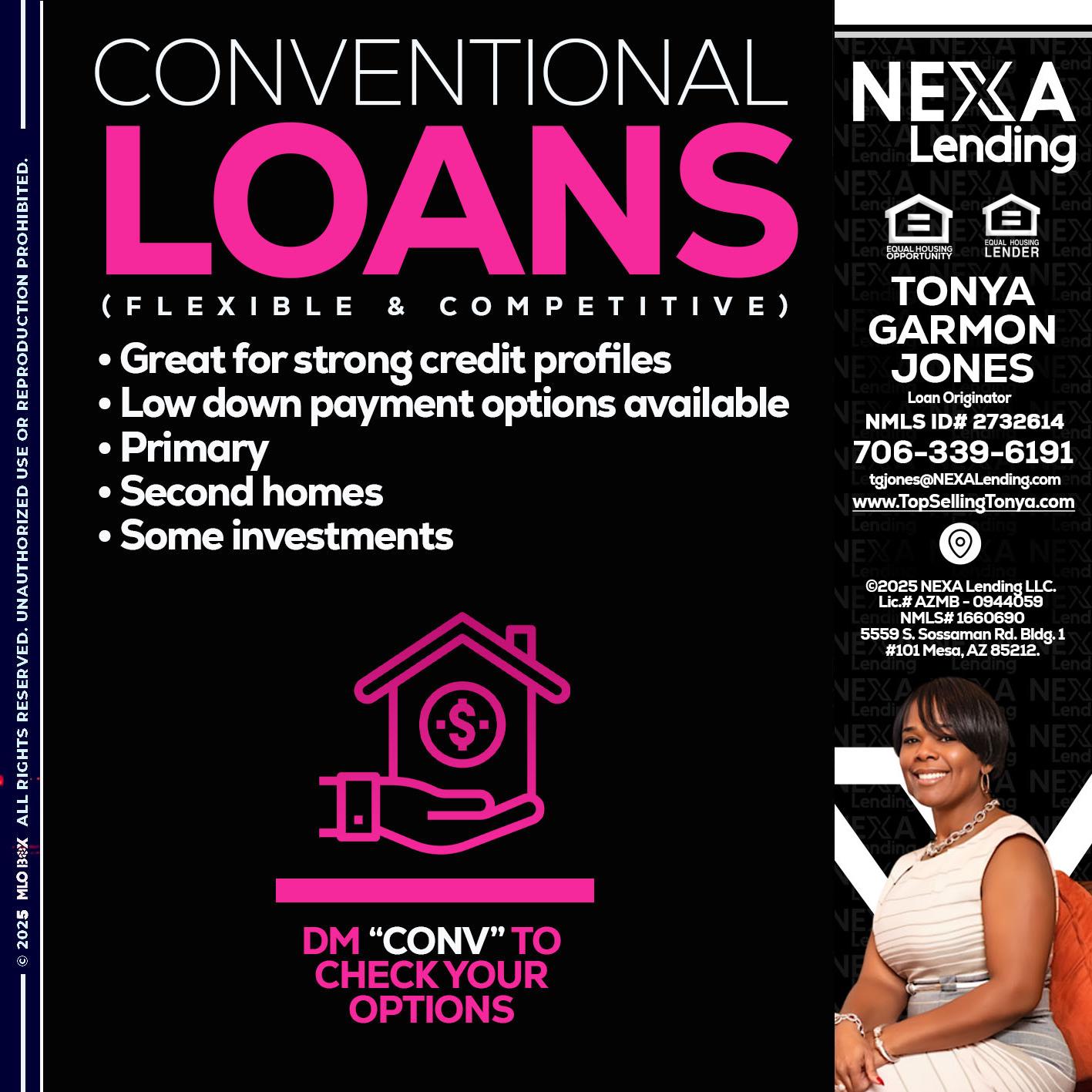 CONVENTIONAL LOANS - Tonya Garmon Jones -Loan Originator