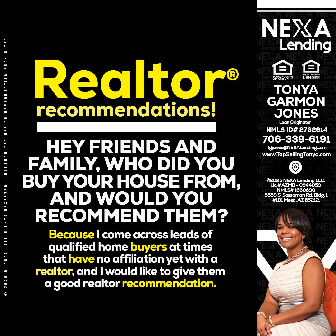 REALTOR - Tonya Garmon Jones -Loan Originator