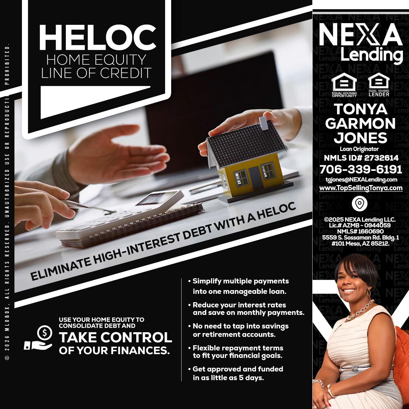 HELOC - Tonya Garmon Jones -Loan Originator