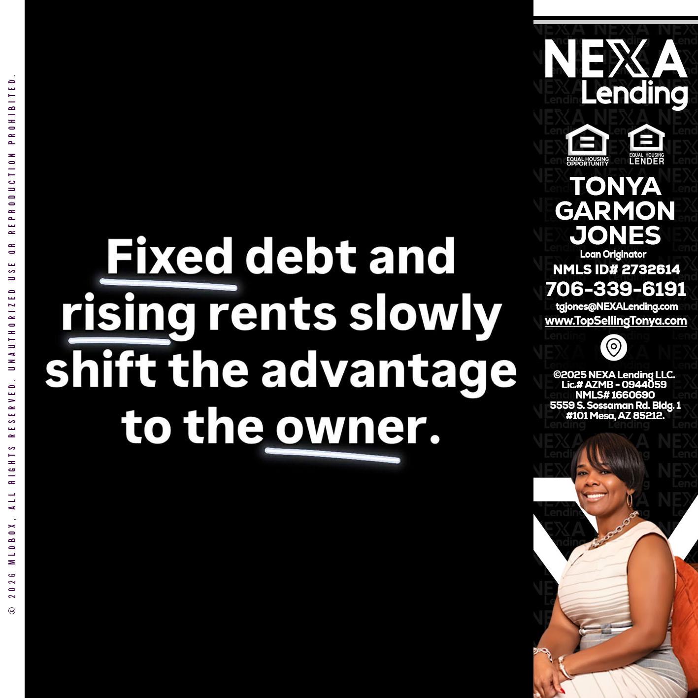 FIXED DEBT - Tonya Garmon Jones -Loan Originator