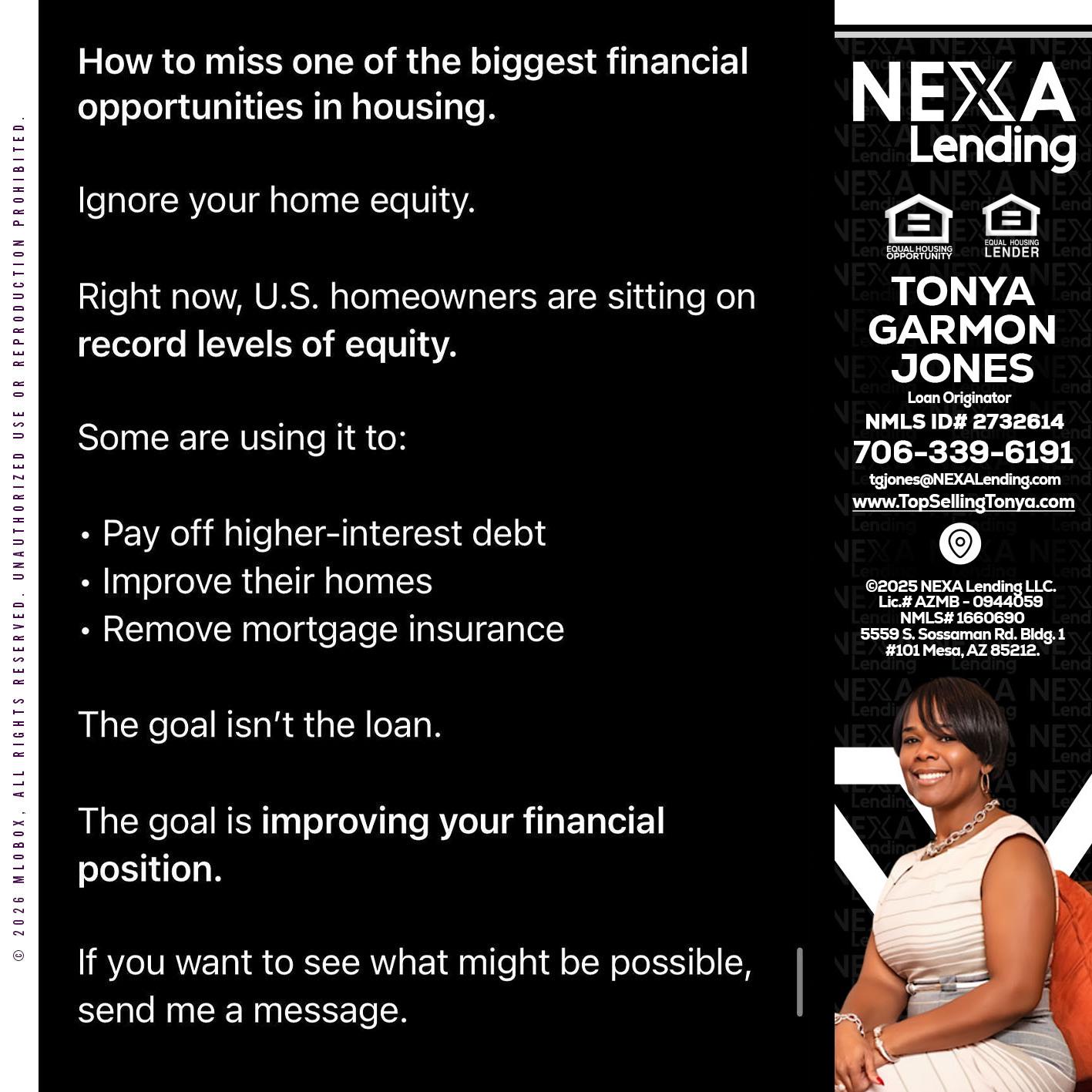 how to miss - Tonya Garmon Jones -Loan Originator