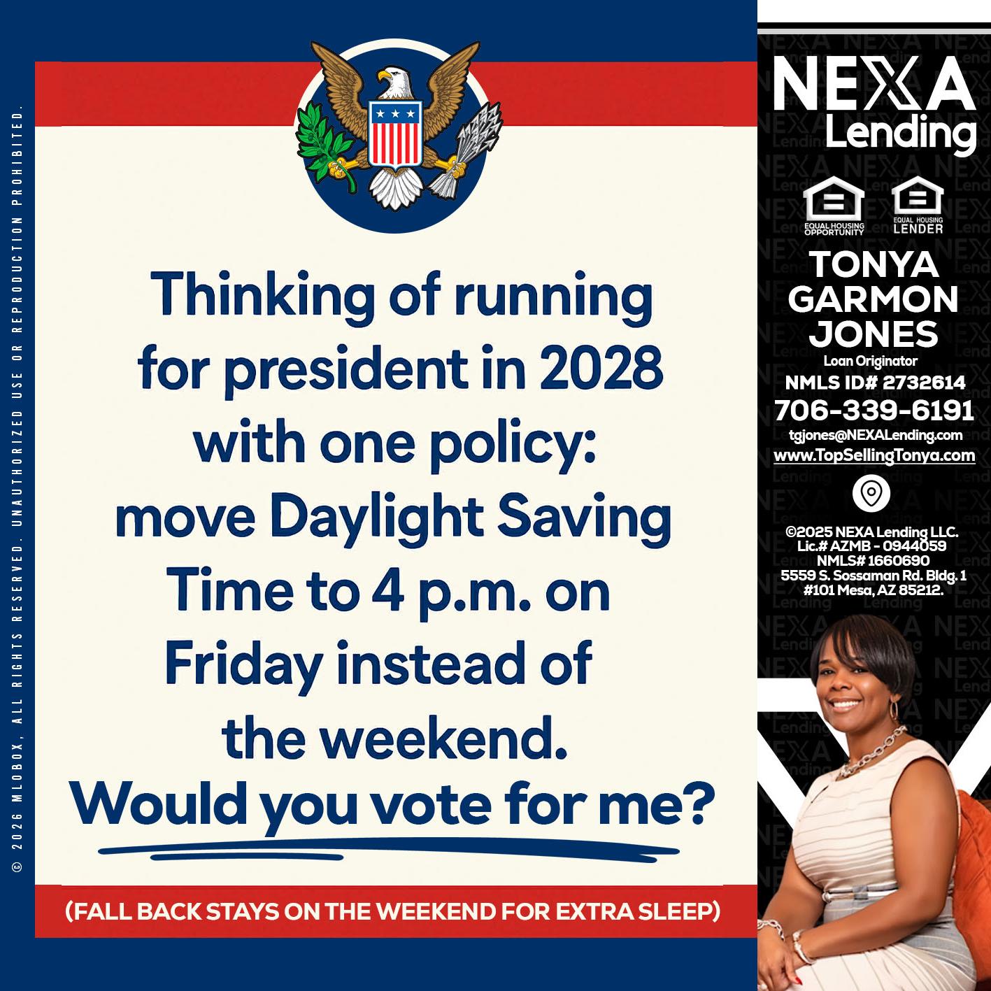 THINKING OF RUNING - Tonya Garmon Jones -Loan Originator