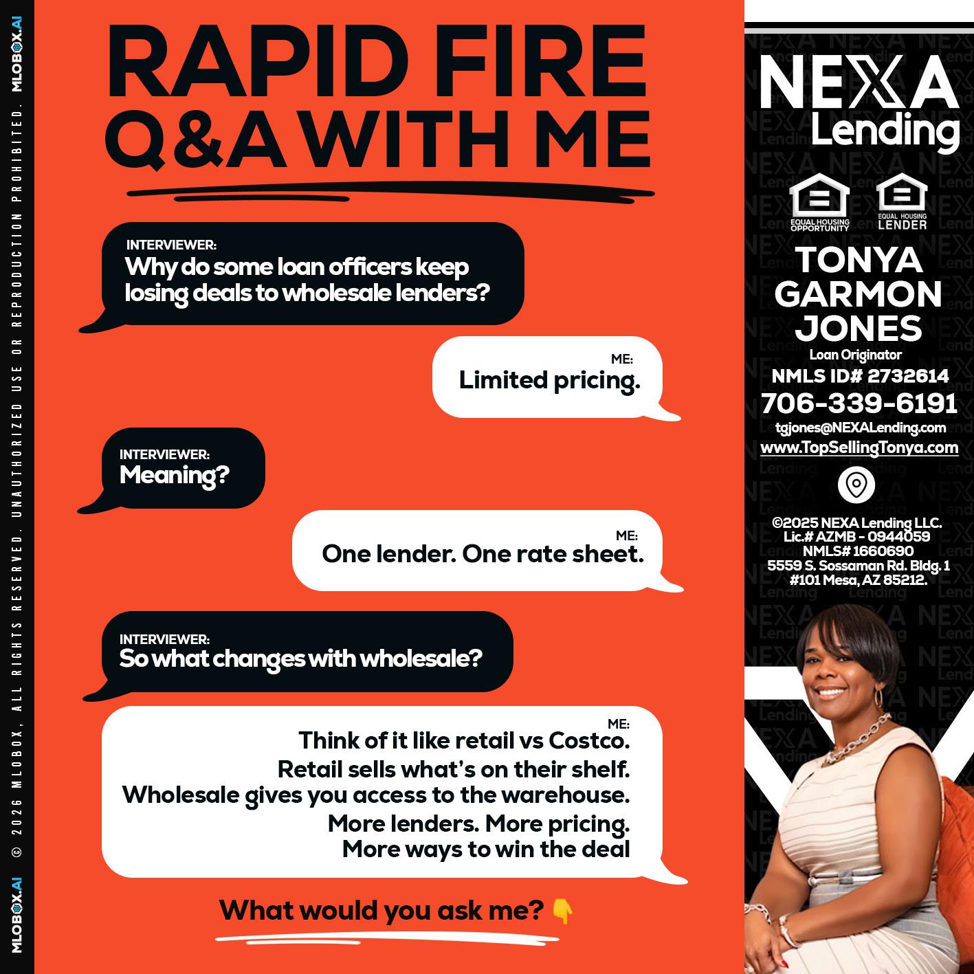 Q&A - Tonya Garmon Jones -Loan Originator