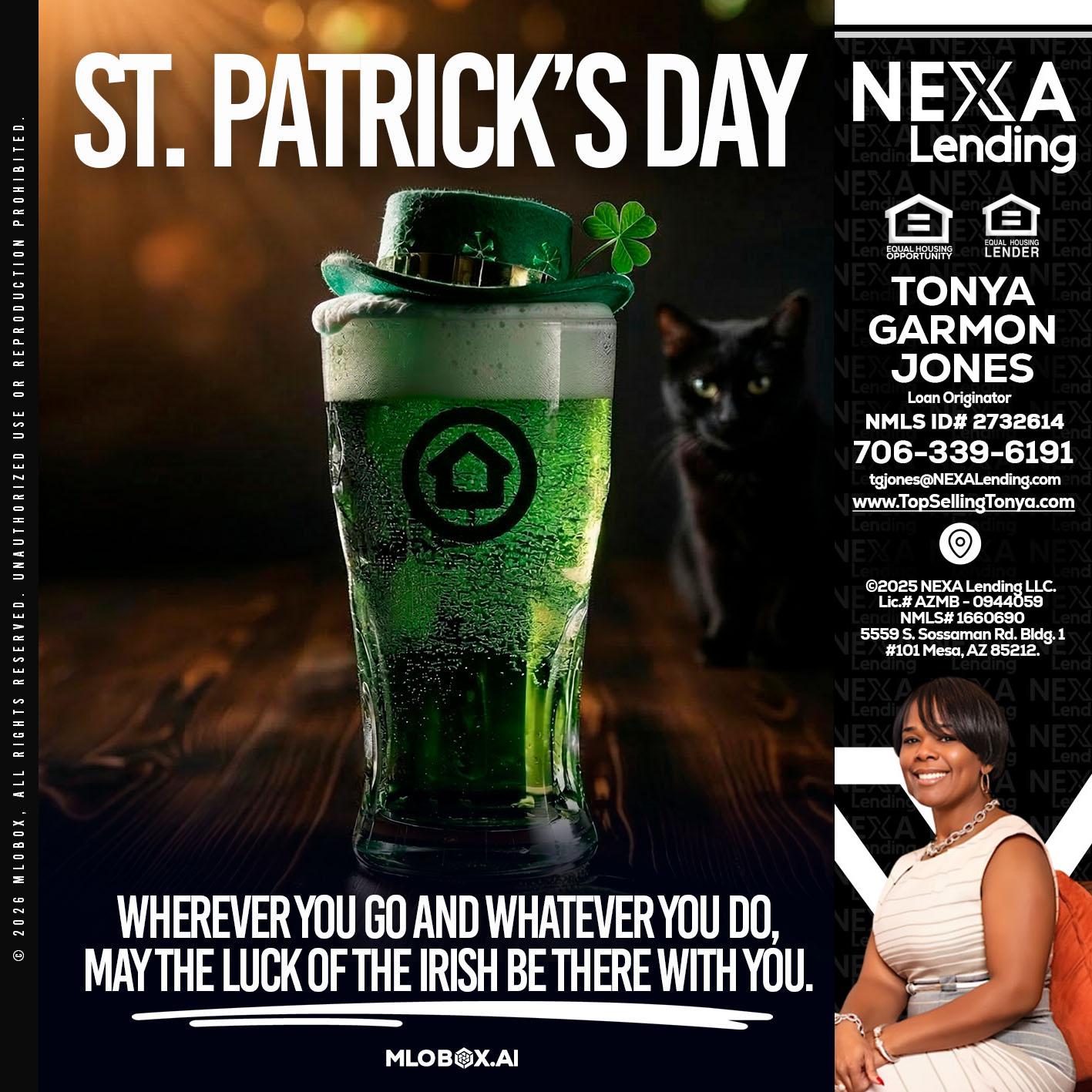 st. Patricks day - Tonya Garmon Jones -Loan Originator