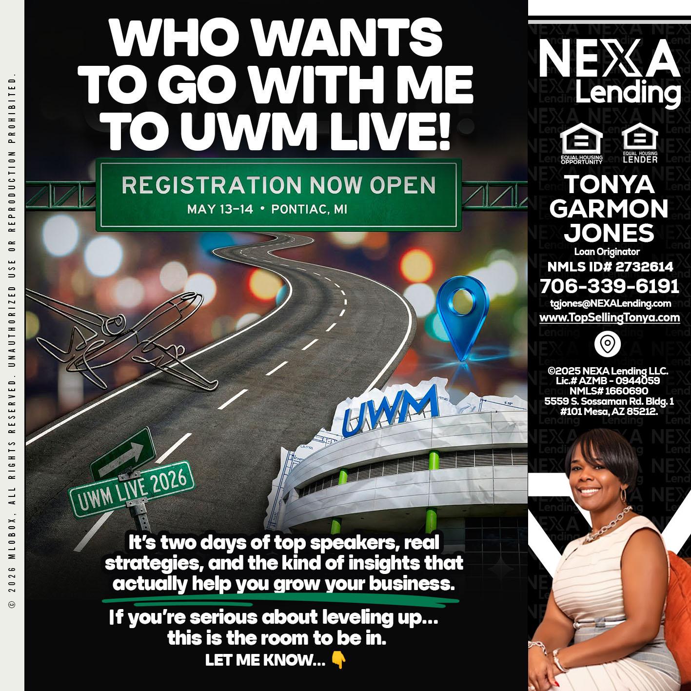 WHO WANTS - Tonya Garmon Jones -Loan Originator