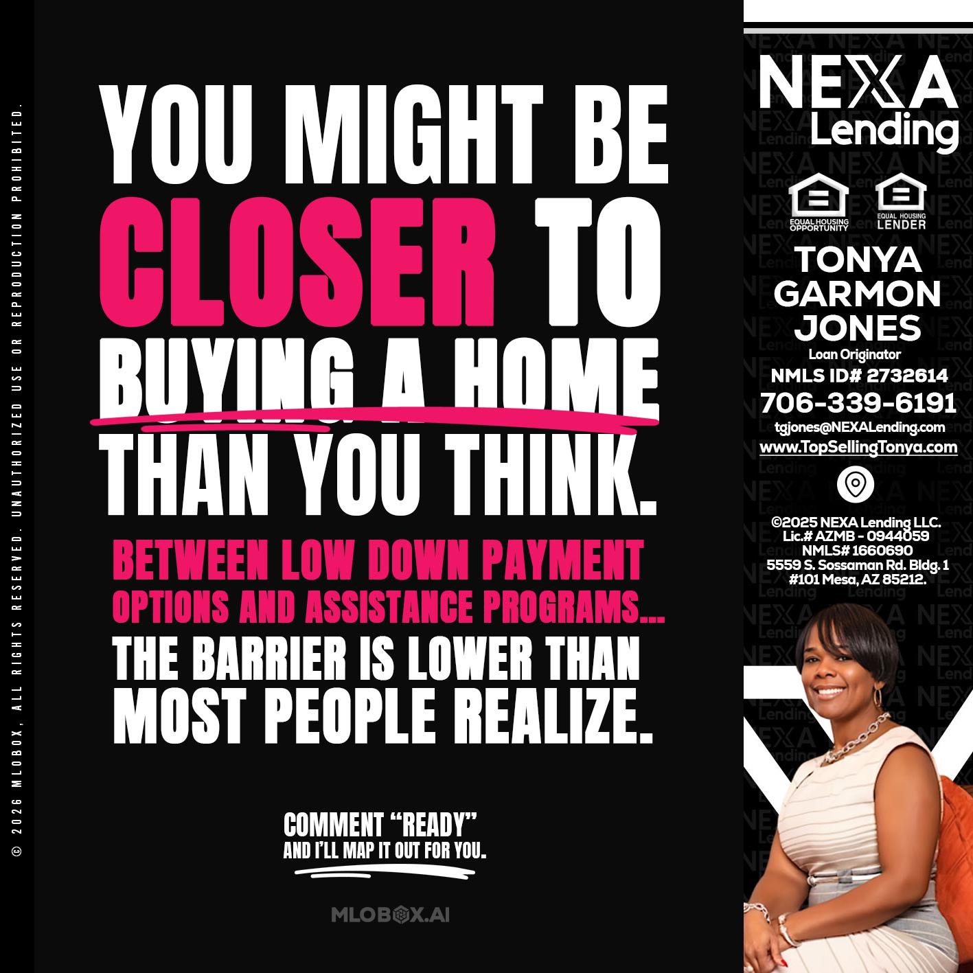 YOU MIGHT BE - Tonya Garmon Jones -Loan Originator