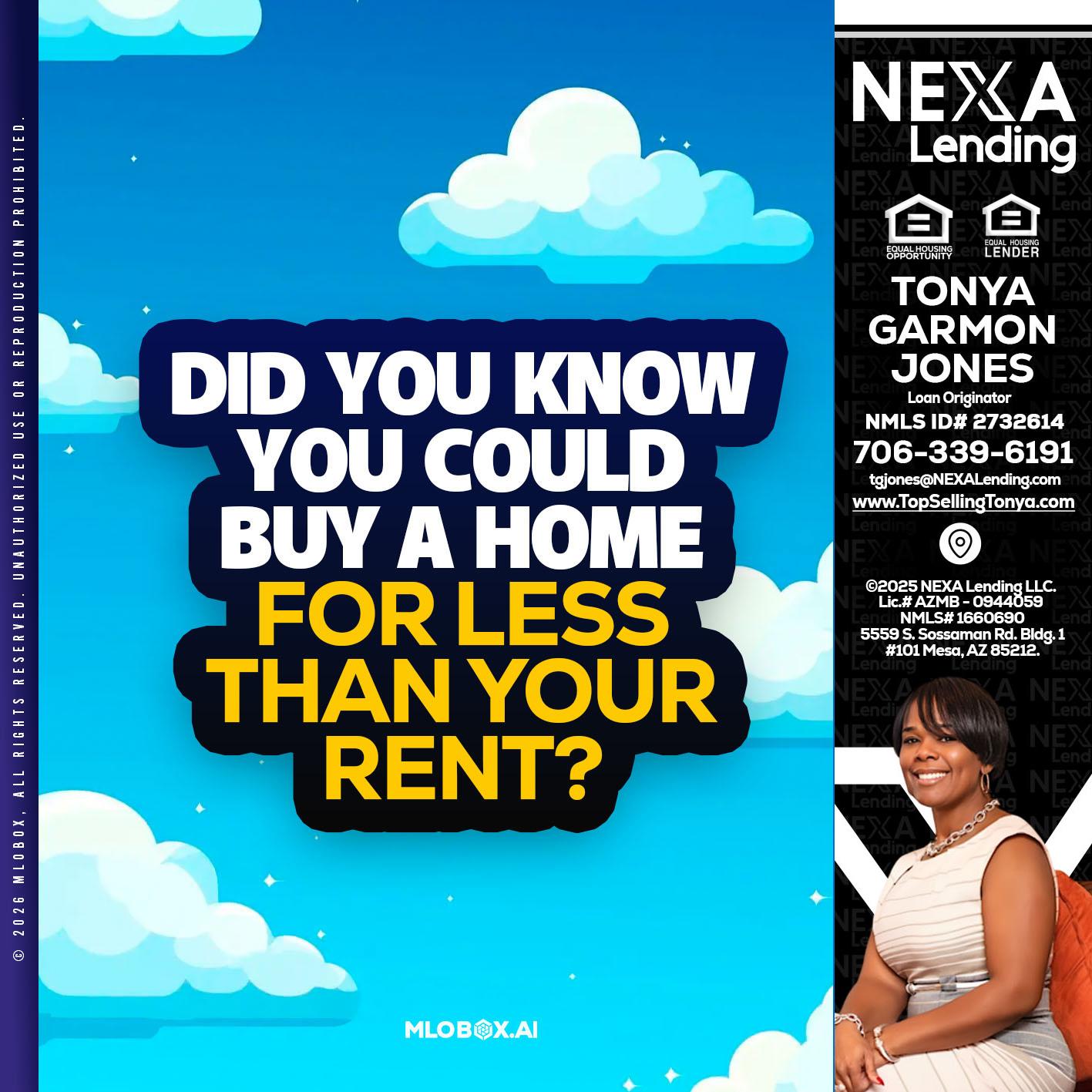 DID YOU KNOW - Tonya Garmon Jones -Loan Originator