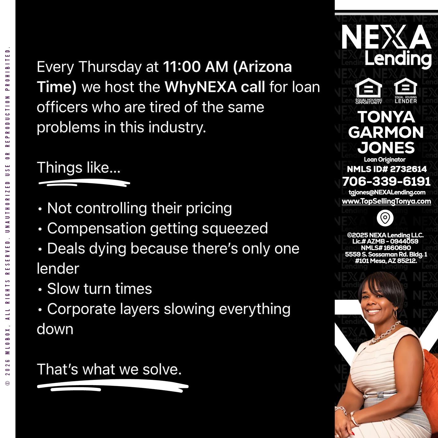 WHY NEXA - Tonya Garmon Jones -Loan Originator