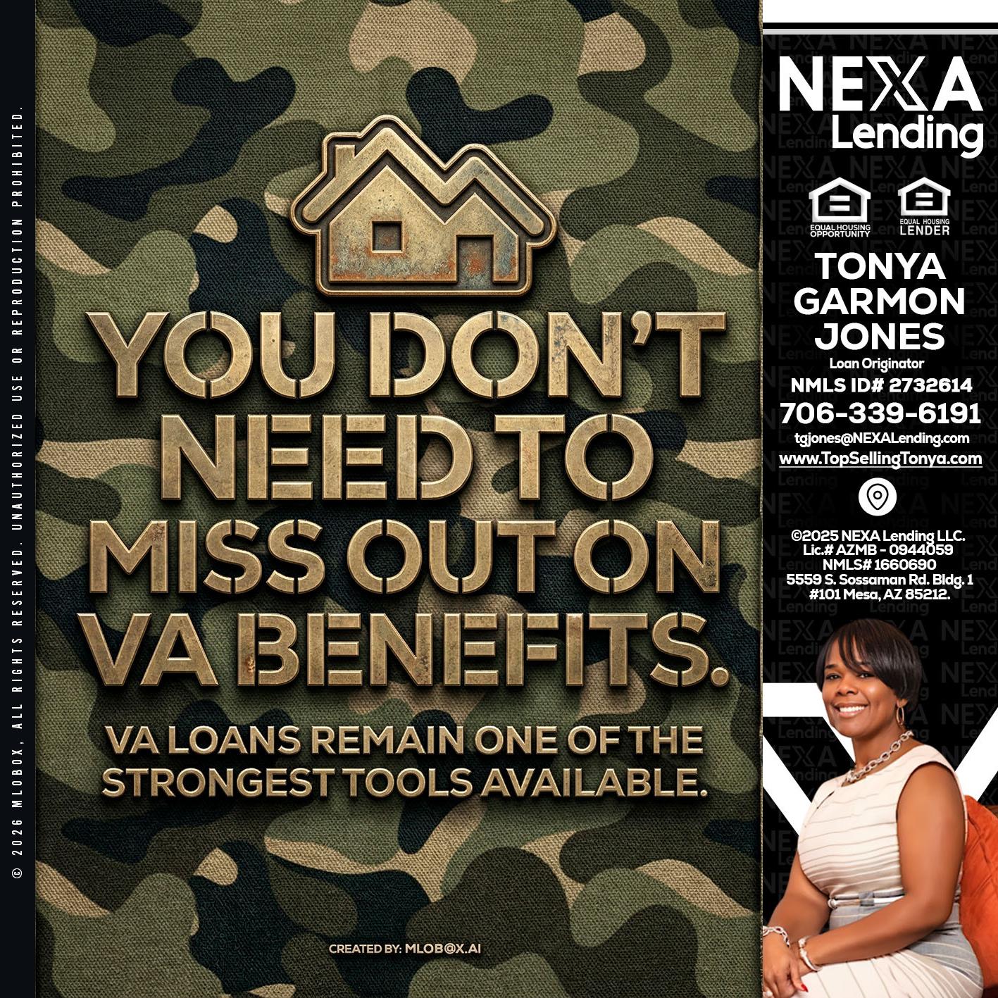 you don't need - Tonya Garmon Jones -Loan Originator