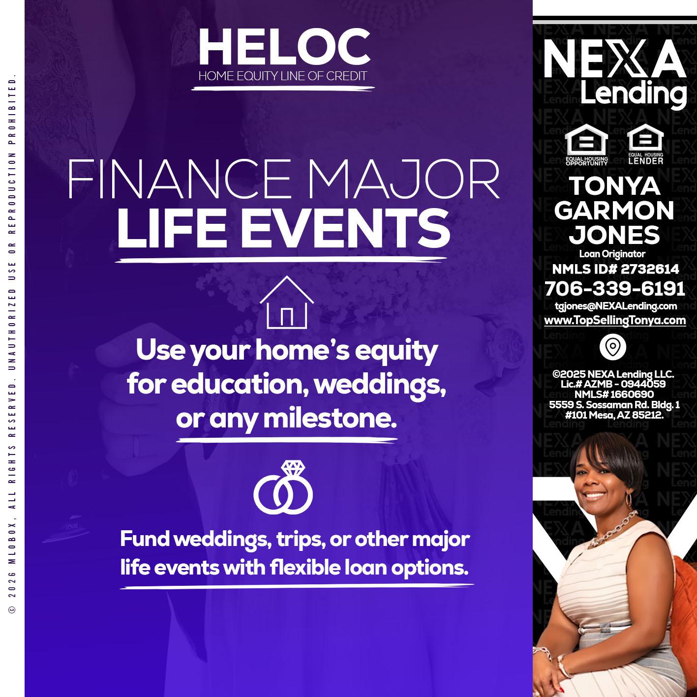 HELOC - Tonya Garmon Jones -Loan Originator