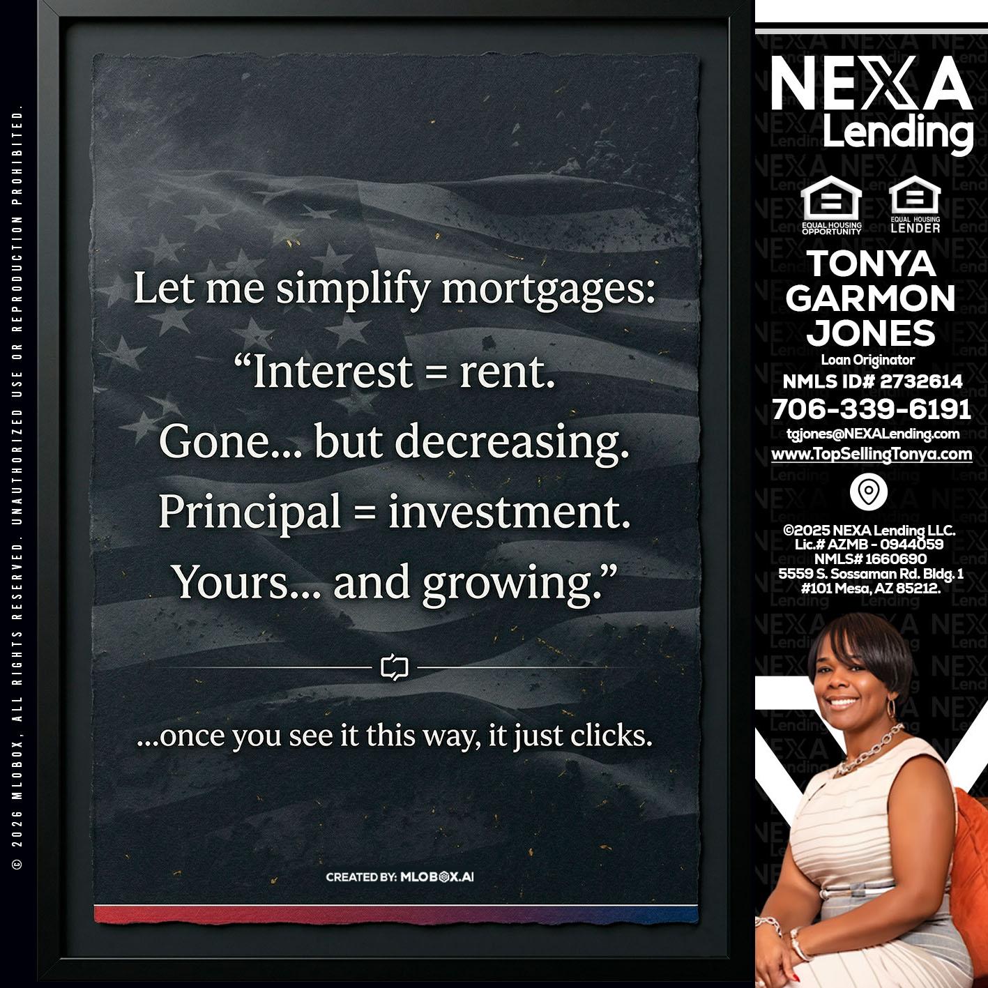 LET ME SIMPLIFY - Tonya Garmon Jones -Loan Originator