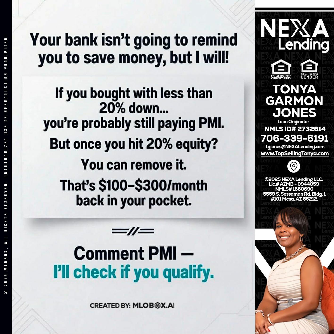 YOUR BANK ISNT - Tonya Garmon Jones -Loan Originator