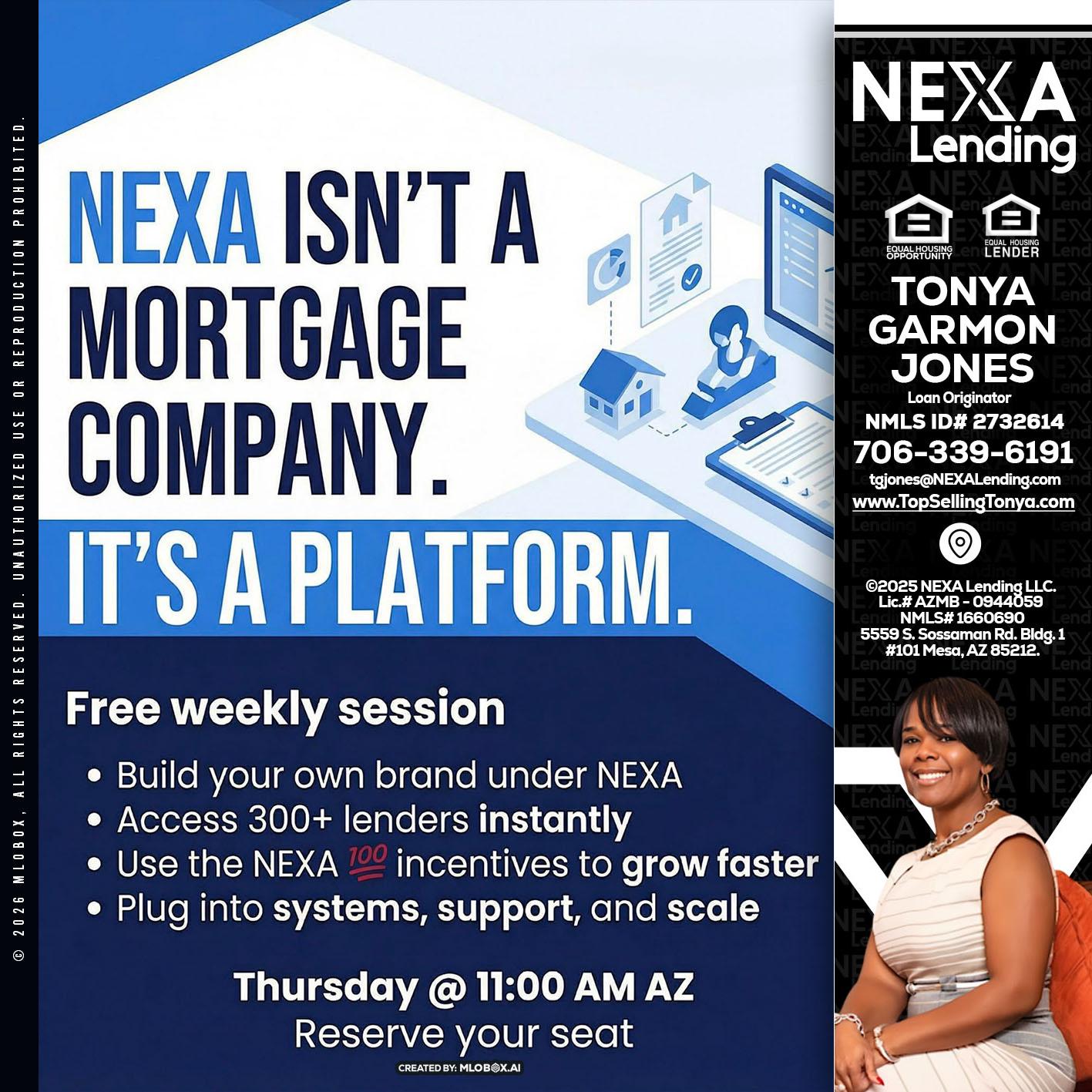 NEXA ISNT - Tonya Garmon Jones -Loan Originator