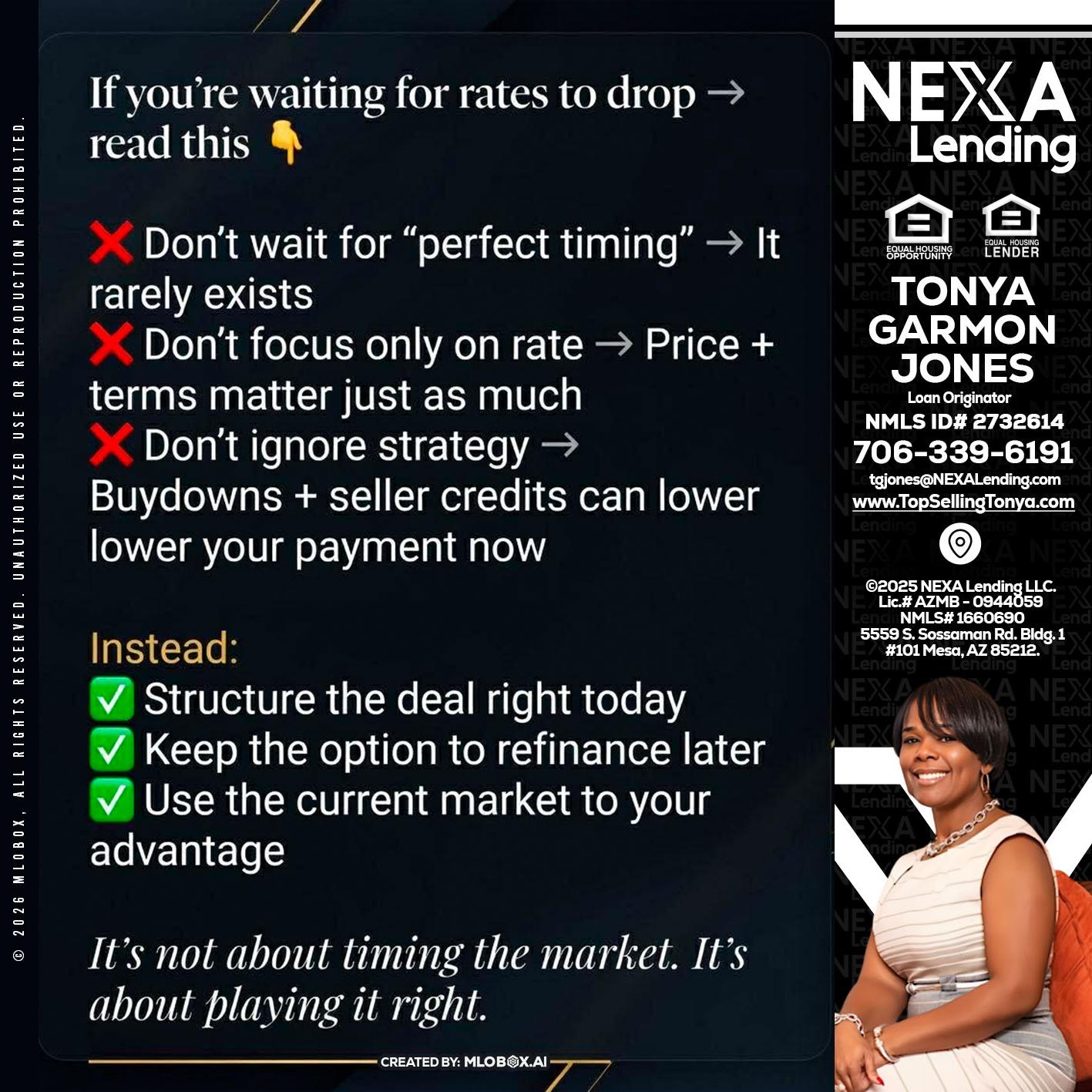 IF YOU ARE - Tonya Garmon Jones -Loan Originator